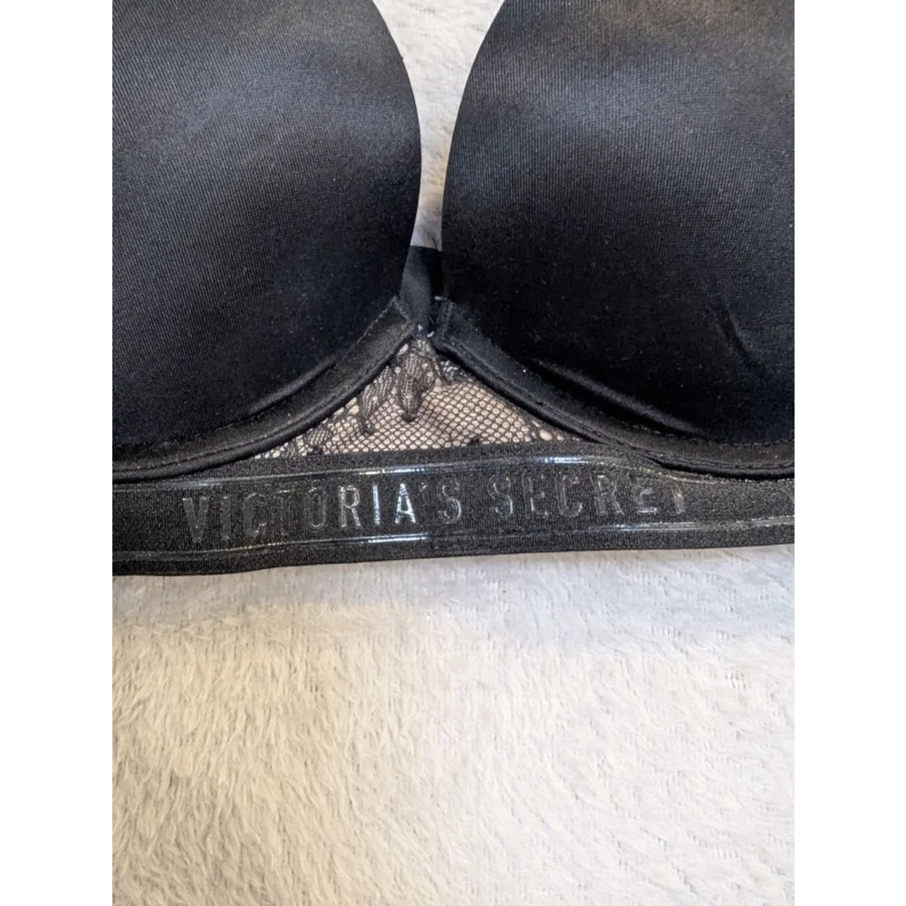 Women's Victoria's Secret Very Sexy Push-Up Bra 32B Black Beige